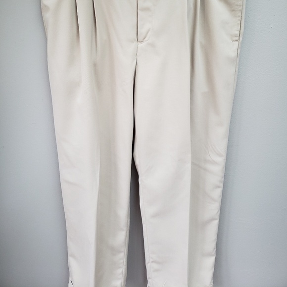 Bolle Golf Pants 40x32 Khaki Pleated Front Cuffs - Picture 5 of 5